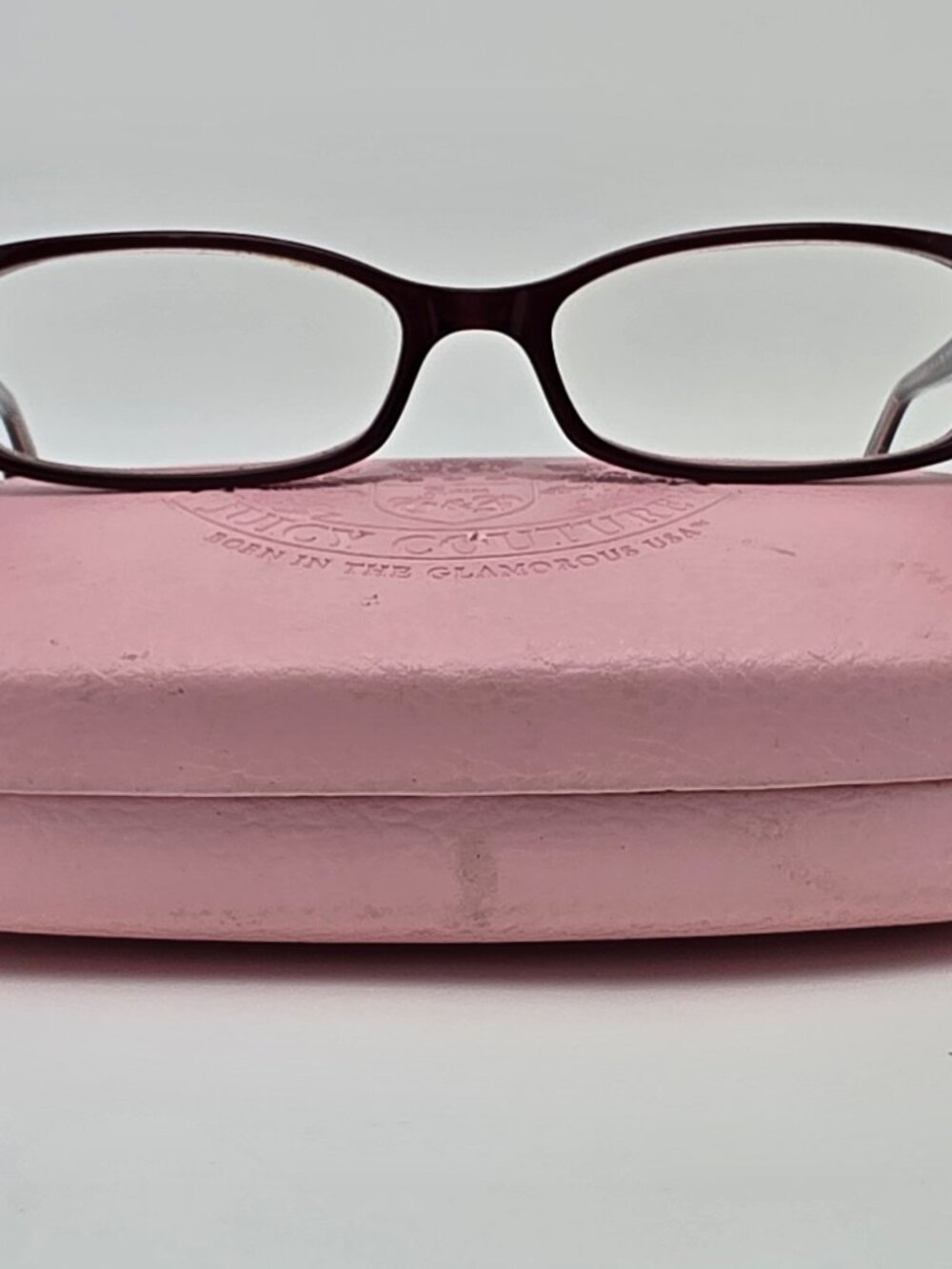 Juicy Couture Blair 0DF3 Burgundy Purple Petite Cat Eye Eyeglasses Frame w/ Case